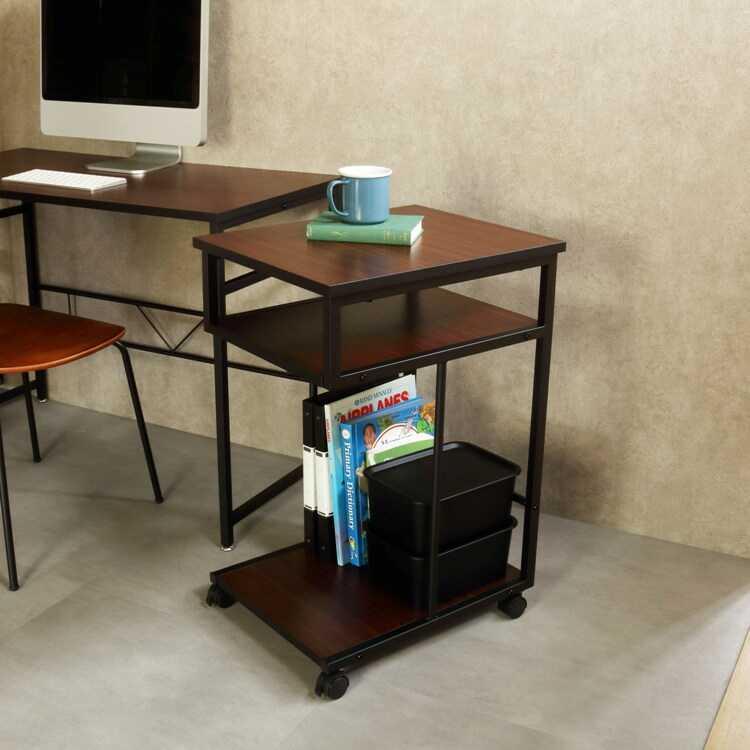 サイドワゴン サイドテーブル 幅40cm キャスター付 ブラウン デスク収納 |  | 05