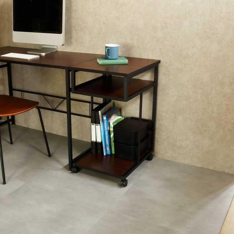 サイドワゴン サイドテーブル 幅40cm キャスター付 ブラウン デスク収納 |  | 06