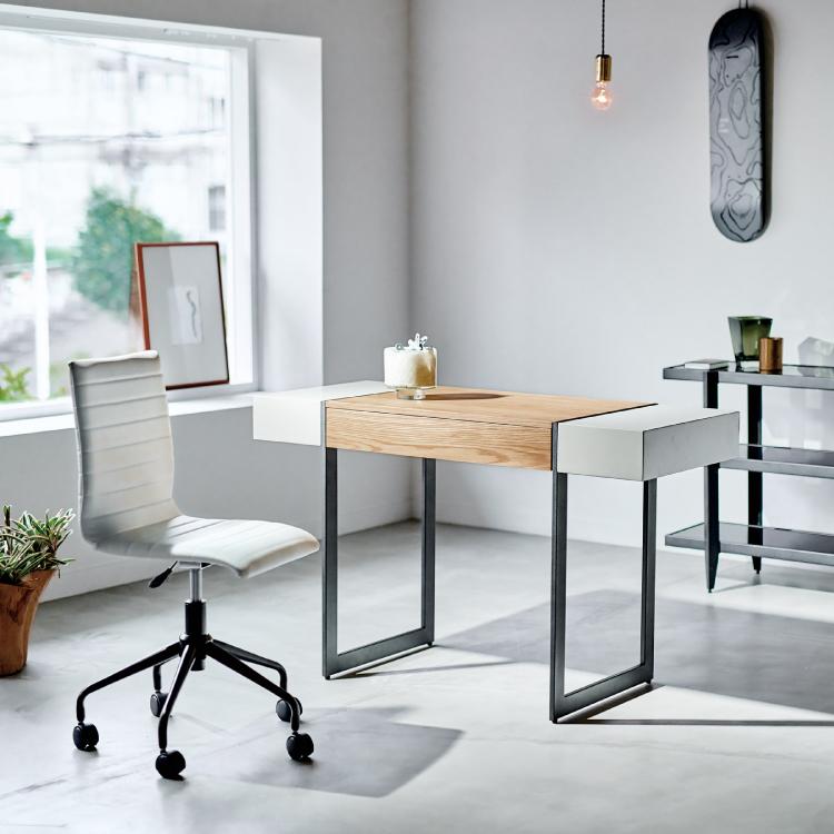 デスク パソコンデスク おしゃれ 天然木 ナチュラル モダン 収納