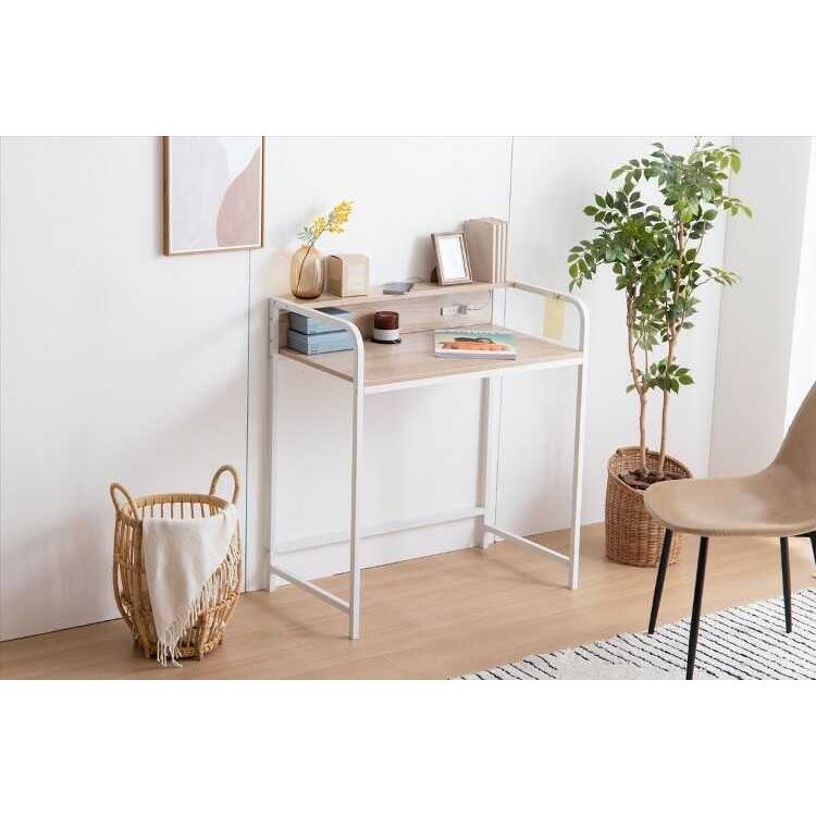 パソコンデスク デスク 北欧 木目 幅80cm コンパクト 一人暮らし PC