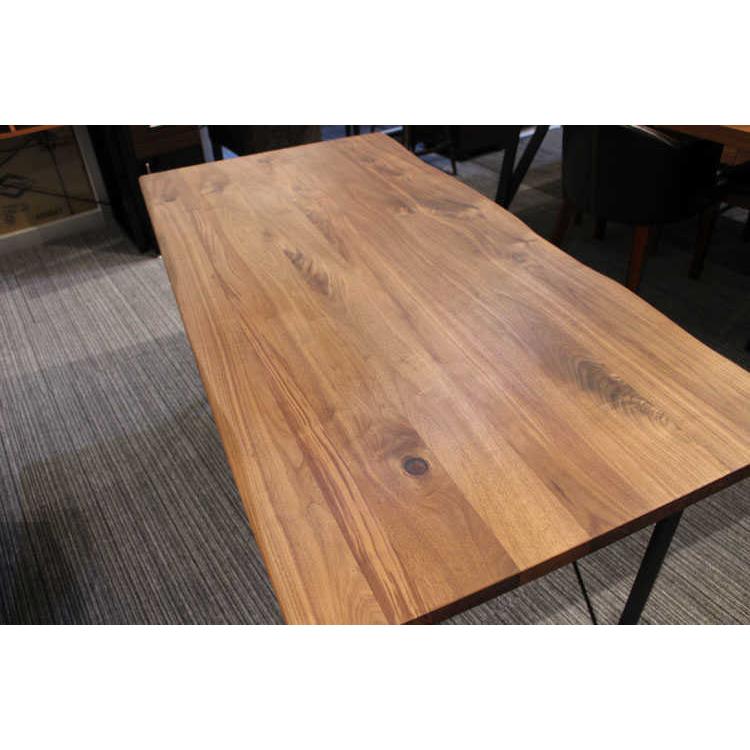 木製/ハンドメイドテーブル/ウォールナット【送料込み】 半円ダイニングテーブル(幅190cm) (樹種ウォールナット 塗装ワックス