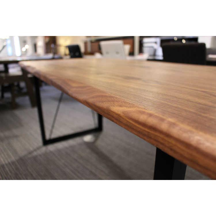 天然木　ウォールナット　無垢材　W1800　ダイニングテーブル　美品 レトロモダン ダイニングテーブル 幅180cm ウォールナット無垢材