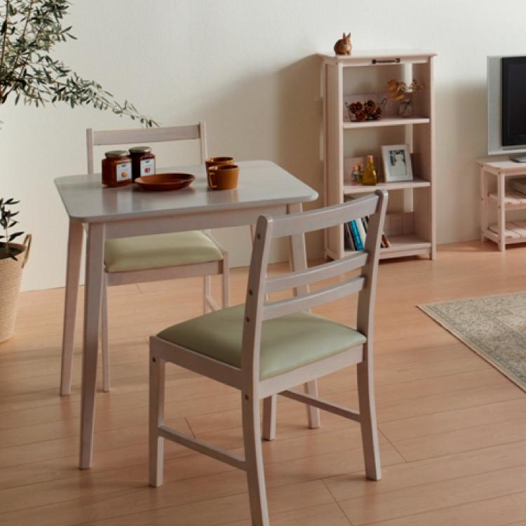 ダイニングテーブル 正方形 2人用 小さめ 幅70cm 天然木製