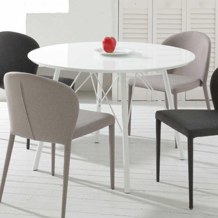 ダイニングテーブル 丸型 4人 白 円形 単品 直径105cm 食卓テーブル 丸