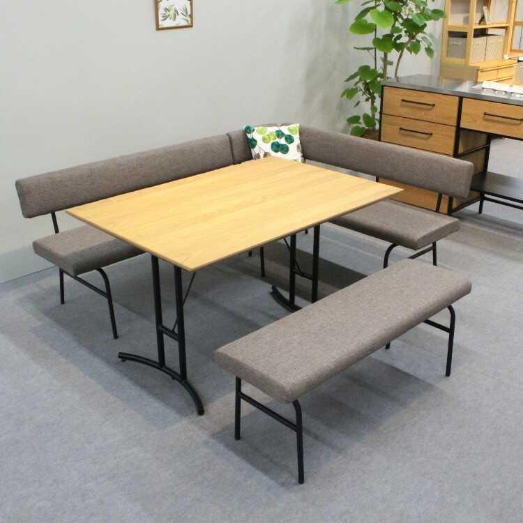 天然木ダイニングテーブル スチール脚 一枚板風 ダイニングテーブル スチール脚 天然木 木製 突板 単品 幅