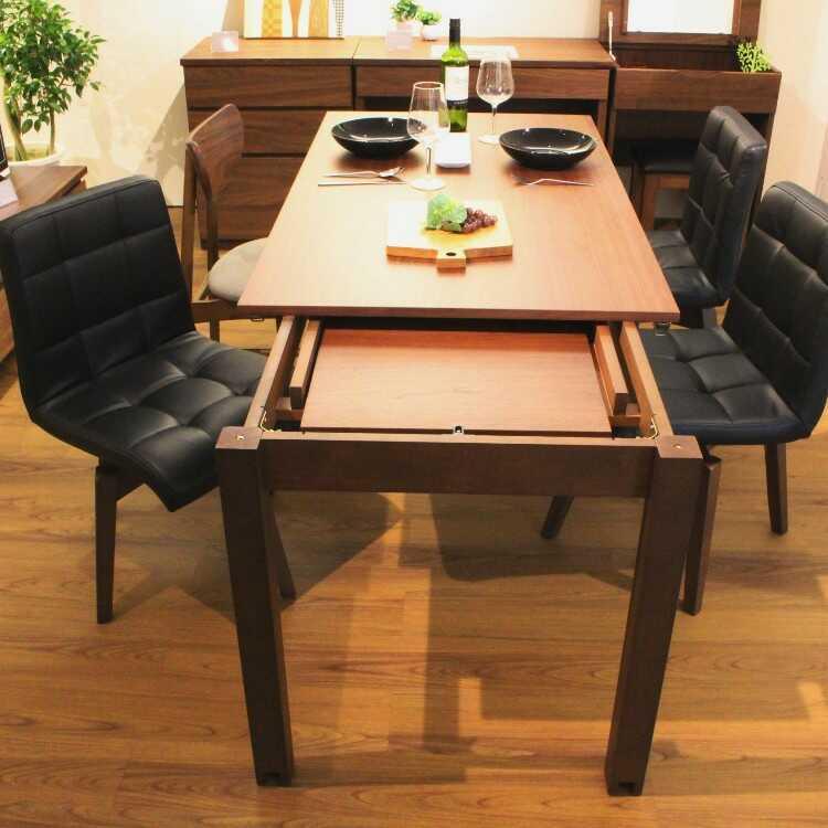 ダイニングテーブル 4人用 6人用 伸長式 180cm 135cm おしゃれ 木製