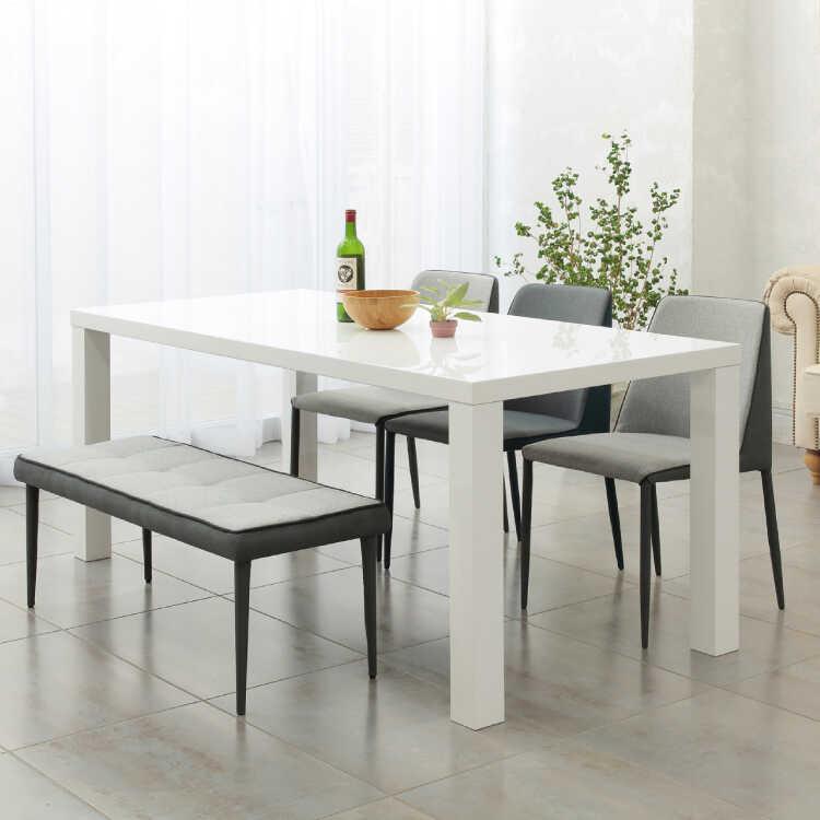 ダイニングテーブル 6人用 食卓机 おしゃれ 180cm ホワイト 白 単品