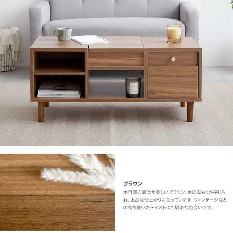ドレッサーテーブル おしゃれ 北欧 収納 ドレッサー テーブル ロー 鏡付き 引き出し ブラウン 化粧台 ローテーブル 一人暮らし 幅85 鏡台 木目柄 |  | 04