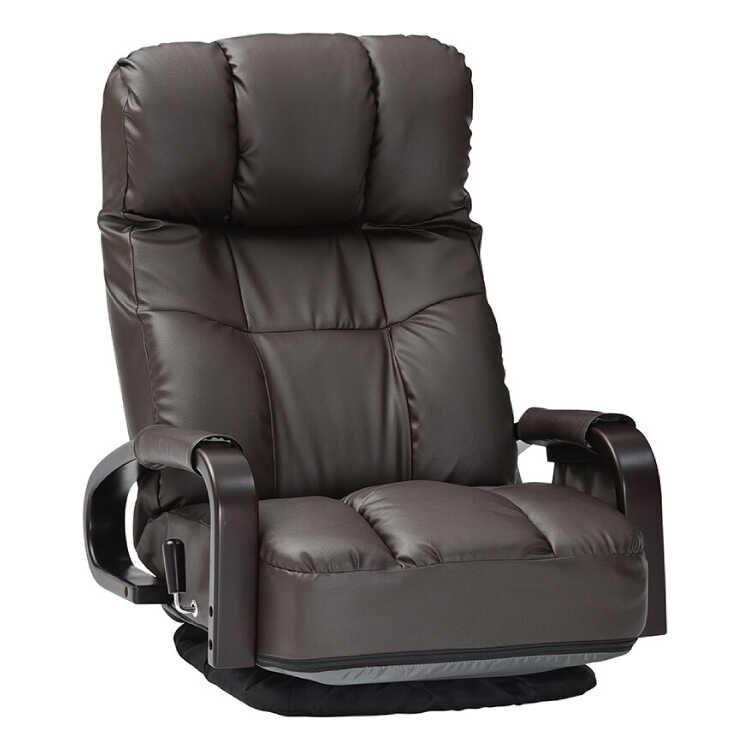 レザー製座椅子ポケットコイル仕様 背もたれ＆ヘッド部リクライニング可 ポケット収納付き パーソナルチェア ハイバック かっこいい スタイリッシュ シンプル |  | 01