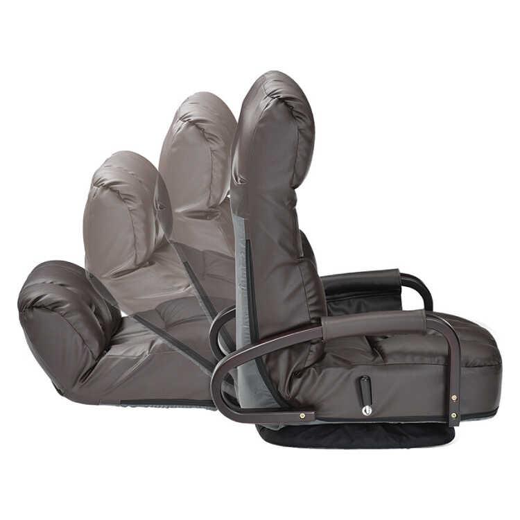 レザー製座椅子ポケットコイル仕様 背もたれ＆ヘッド部リクライニング可 ポケット収納付き パーソナルチェア ハイバック かっこいい スタイリッシュ シンプル |  | 05