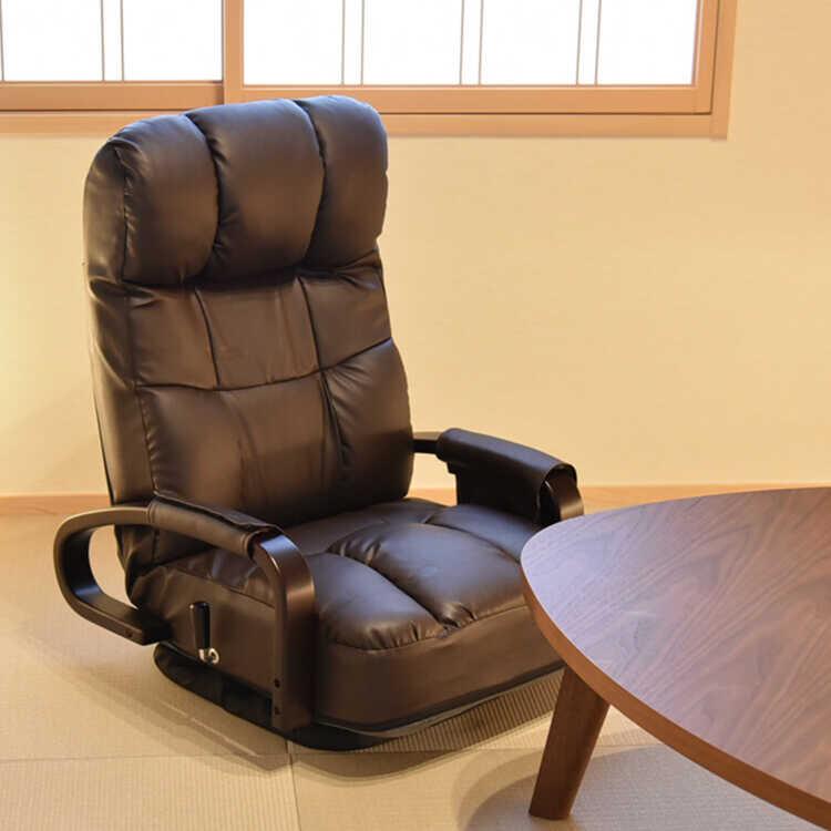 レザー製座椅子ポケットコイル仕様 背もたれ＆ヘッド部リクライニング可 ポケット収納付き パーソナルチェア ハイバック かっこいい スタイリッシュ シンプル |  | 07