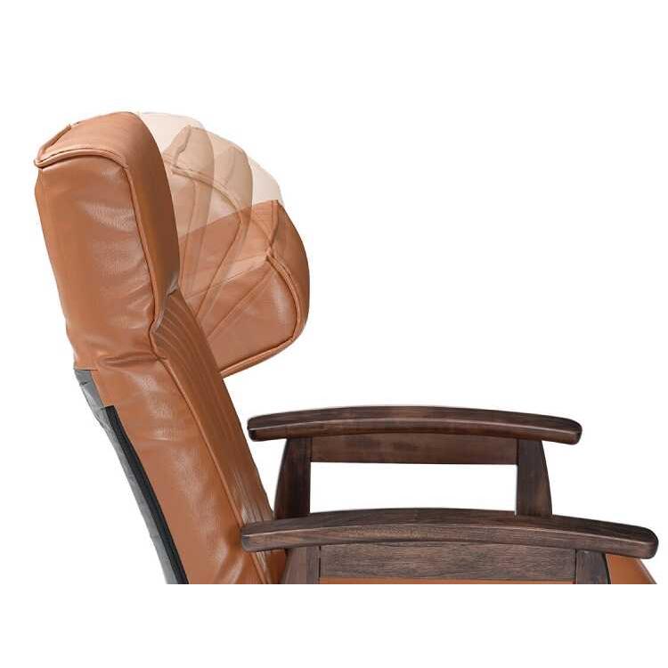 7段階で高さ調節可！高座椅子ブラウン PVCレザー製 背もたれ＆ヘッド部リクライニング ポケットコイル パーソナルチェア ハイバック リラックスチェア おしゃれ |  | 07