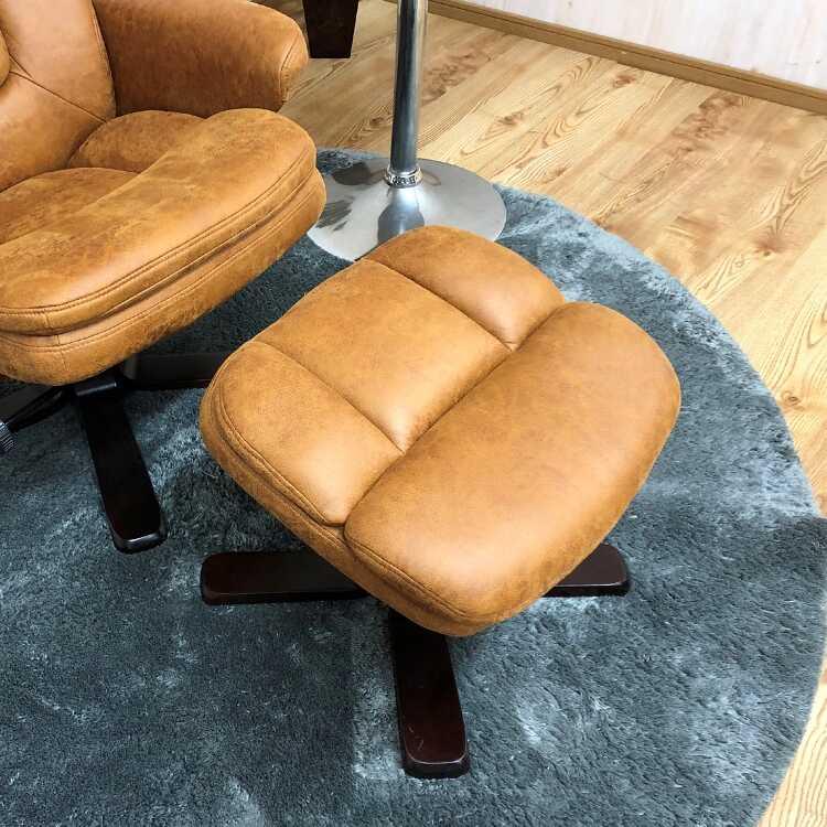 パーソナルチェア お洒落 リクライニングチェア オットマン付 肘付き ハイバック リクライニング 布 一人掛け キズに強い アンティーク ライトブラウン |  | 11