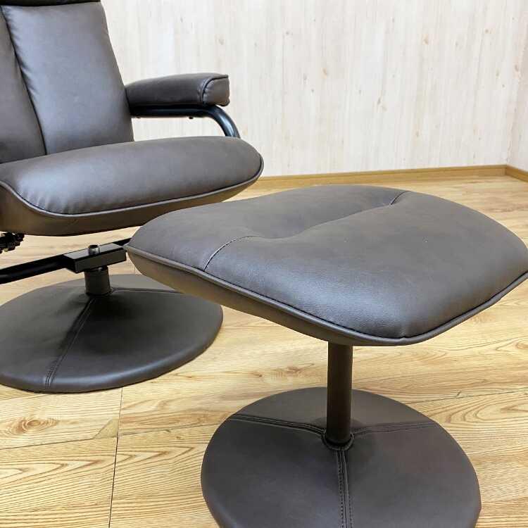 パーソナルチェア リクライニング チェア お洒落 オットマン付き レザー ブラウン 北欧 モダン かっこいい 肘付き 一人掛け 書斎 一人暮らし |  | 11