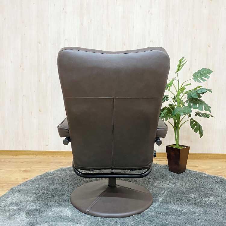 パーソナルチェア リクライニング チェア お洒落 オットマン付き レザー ブラウン 北欧 モダン かっこいい 肘付き 一人掛け 書斎 一人暮らし |  | 13