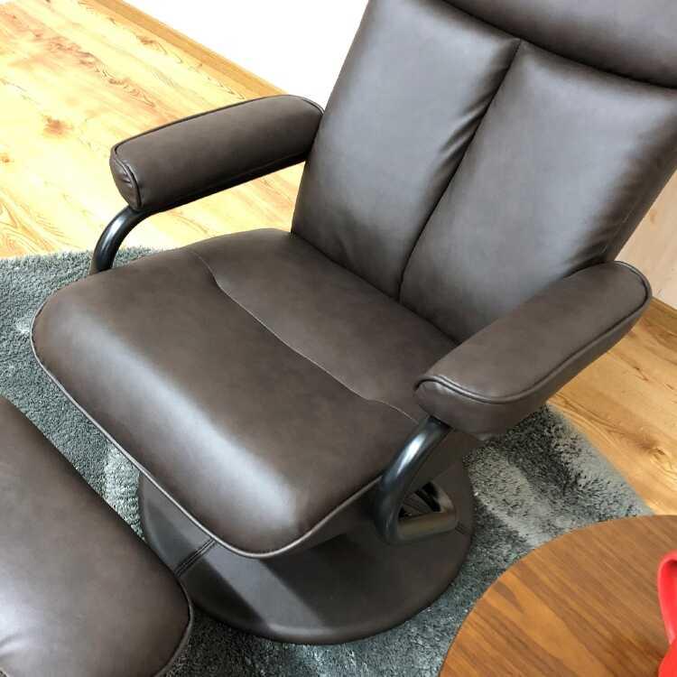 パーソナルチェア リクライニング チェア お洒落 オットマン付き レザー ブラウン 北欧 モダン かっこいい 肘付き 一人掛け 書斎 一人暮らし |  | 05