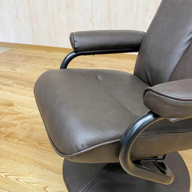 パーソナルチェア リクライニング チェア お洒落 オットマン付き レザー ブラウン 北欧 モダン かっこいい 肘付き 一人掛け 書斎 一人暮らし |  | 06