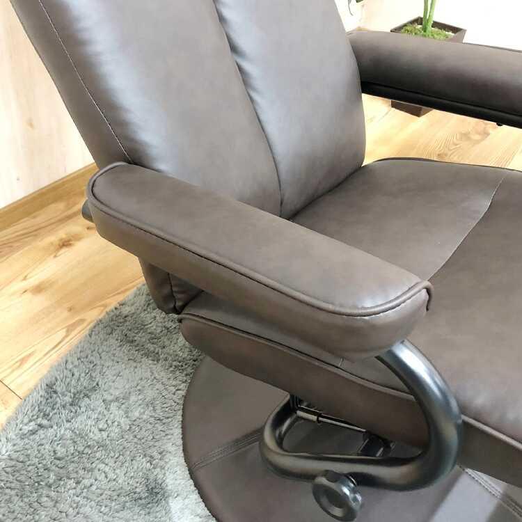 パーソナルチェア リクライニング チェア お洒落 オットマン付き レザー ブラウン 北欧 モダン かっこいい 肘付き 一人掛け 書斎 一人暮らし |  | 08