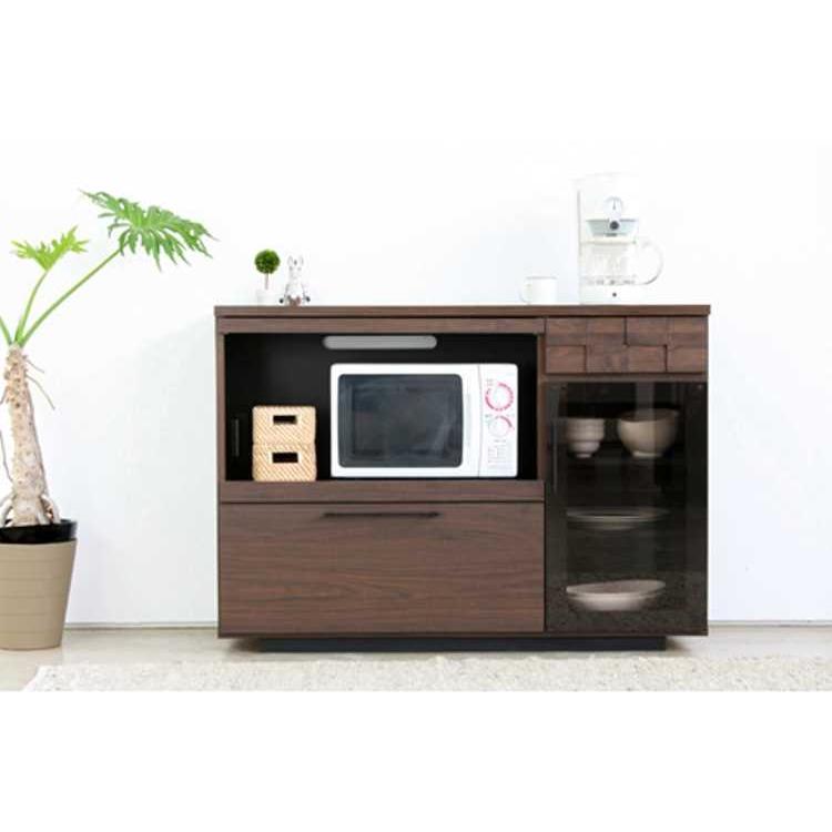 キッチンカウンター 幅120cm 天然木製 アルダー材 日本製 完成品 室内 