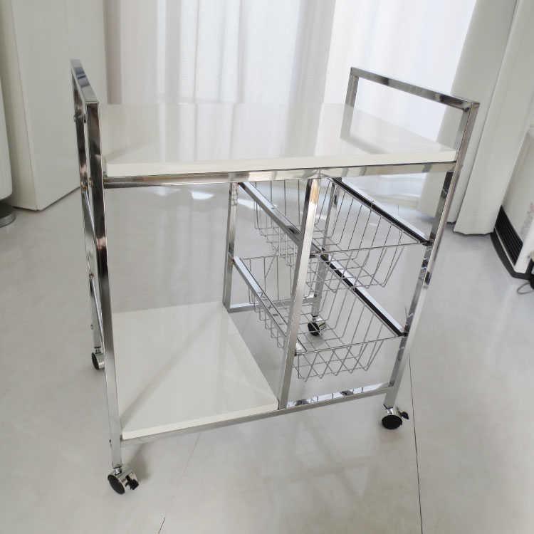 【Ki 】キッチンラック キャスター付き 幅60cm ホワイト Ki 様専用】キッチンラック キャスター付き 幅60cm ホワイト