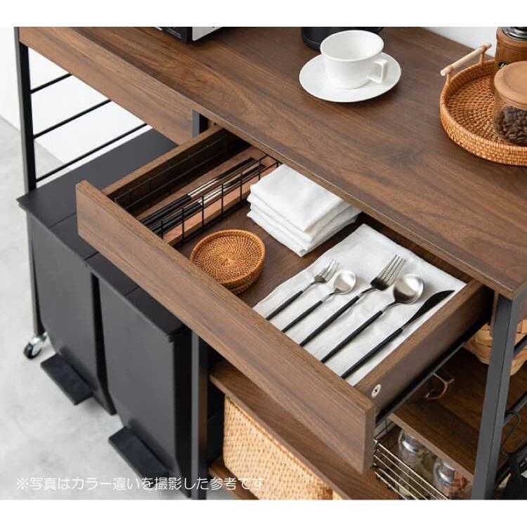 キッチンカウンター 幅120 収納 おしゃれ ホワイト 白 オープンラック