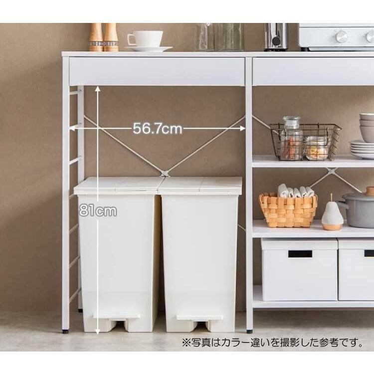 キッチンカウンター 幅120 レンジラック レンジ台 お洒落 ゴミ箱上