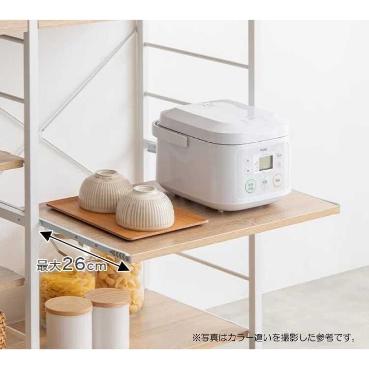 ラック 幅120 収納ラック レンジ台 レンジラック おしゃれ ホワイト 白 ロータイプ ワイド 引き出し 可動棚 作業台 スライド棚 シンプル_12