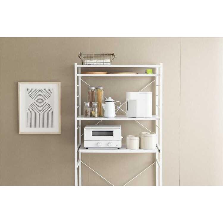 キッチンラック ゴミ箱上ラック シンプル 白 幅80 おしゃれ ホワイト 収納 オープン スライド棚 収納ラック ラック オープンラック リビング |  | 04