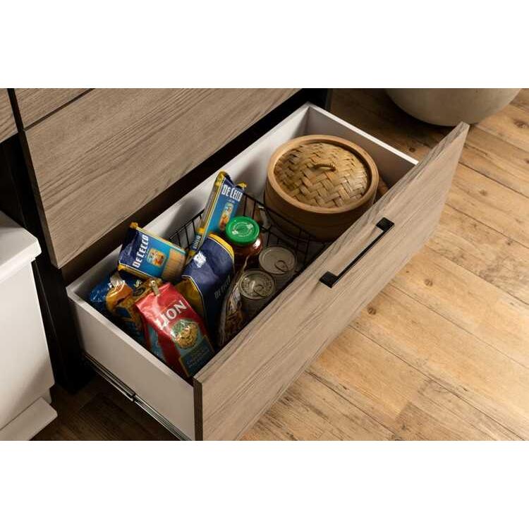 キッチンカウンター キッチン収納 幅140 日本製 本体構造部完成品 ナチュラル グレー ステンレス 天板 木目 ゴミ箱置き ダストボックス 引き出し |  | 12