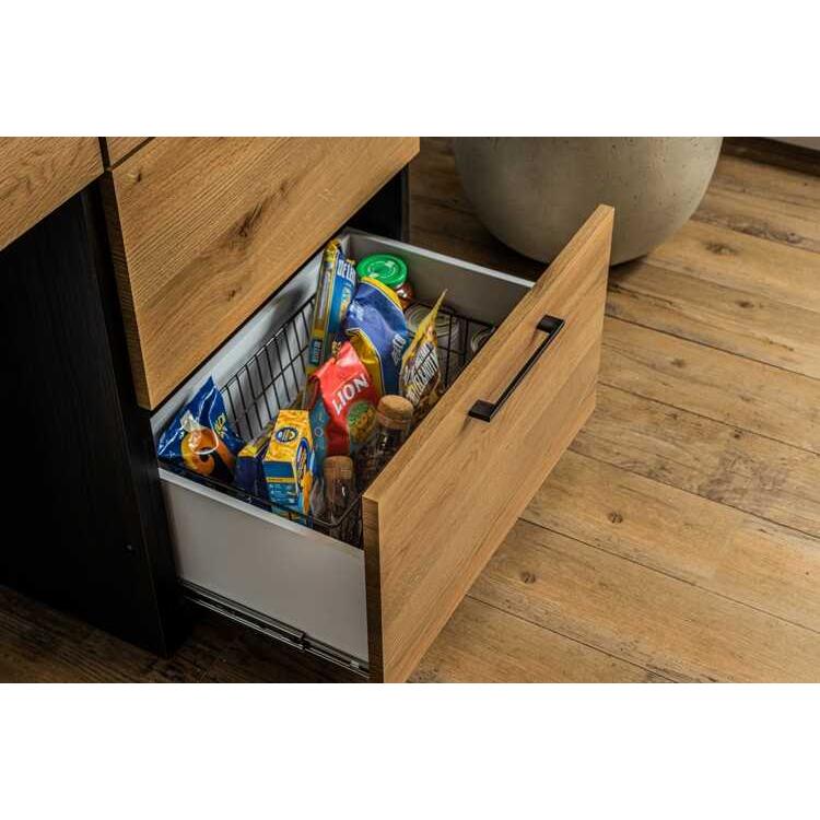 キッチンカウンター キッチン収納 幅140 日本製 本体構造部完成品 ナチュラル グレー ステンレス 天板 木目 ゴミ箱置き ダストボックス 引き出し |  | 13