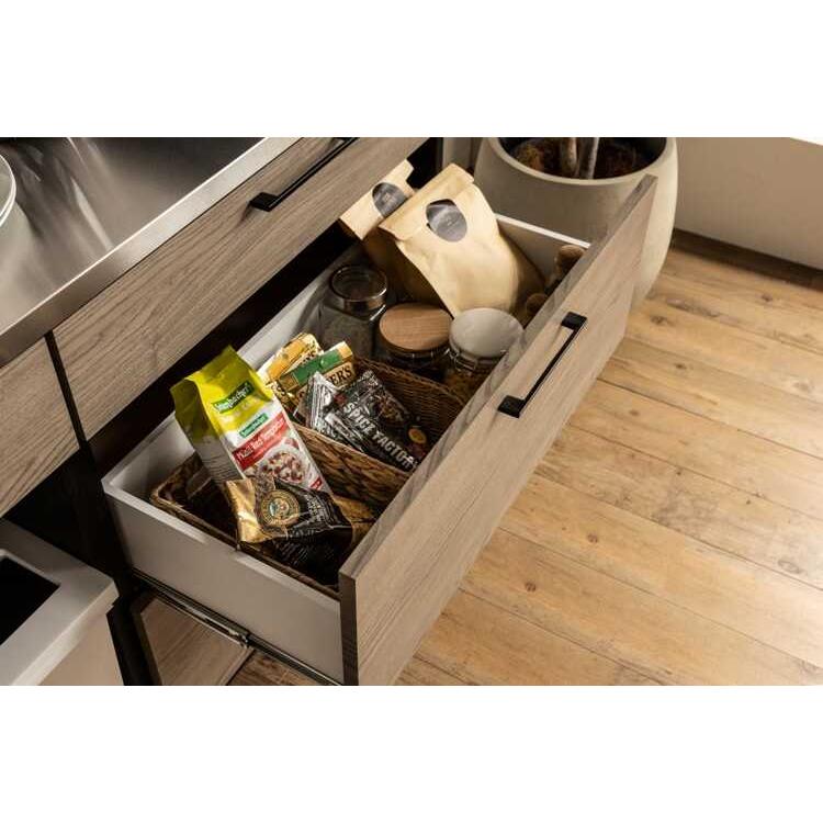 キッチンカウンター キッチン収納 幅140 日本製 本体構造部完成品 ナチュラル グレー ステンレス 天板 木目 ゴミ箱置き ダストボックス 引き出し |  | 10