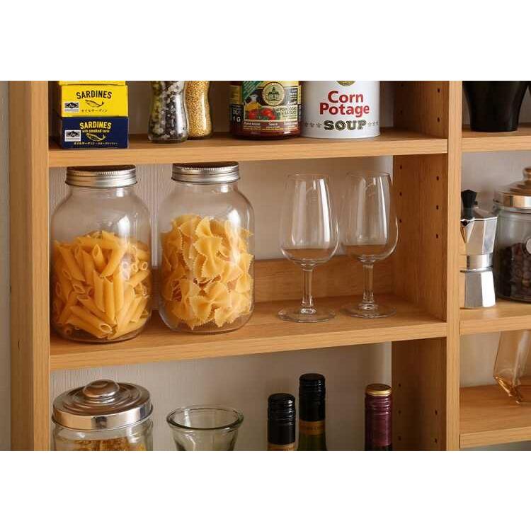 カウンター下収納 キッチン 幅90 奥行21 薄型 スリム 引き戸 ナチュラル色 木目 木製 おしゃれ 可動棚 棚板 キャビネット コンパクト |  | 08
