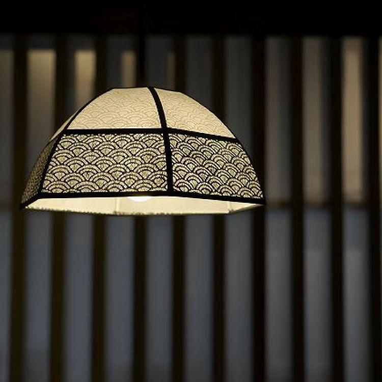 ペンダントライト 和風モダン オシャレ 和紙 上品 白黒 モノトーン