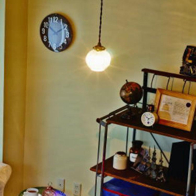 小さい丸いガラスシェード　可愛いペンダントライト1灯｜キッチンカウンター　ダイニング　トイレ　玄関　レトロ　女性人気　LED電球対応 |  | 08