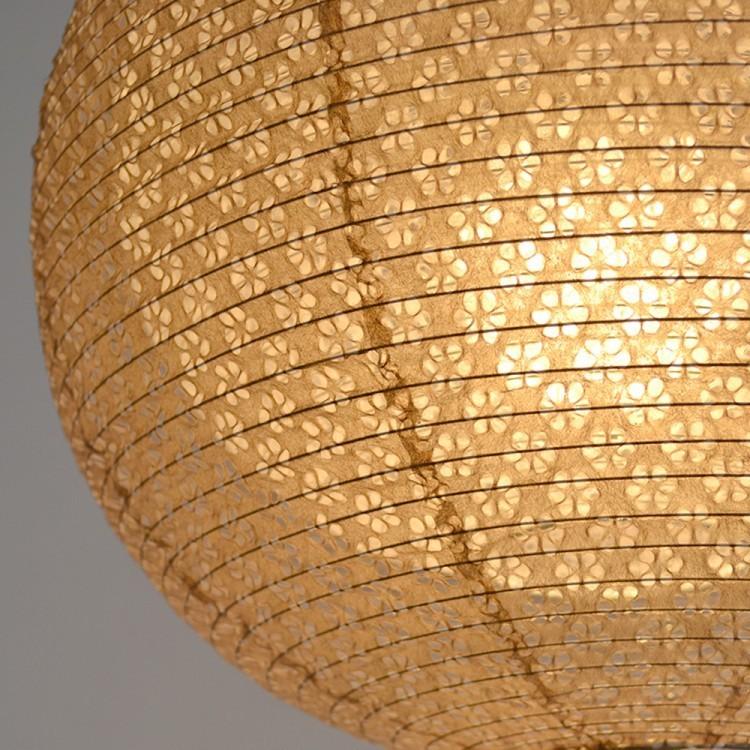 ペンダントライト　和室　お洒落　ブラウン　小梅柄　和モダン　玄関　トイレ　和風　アジアン　間接照明　提灯　2重　日本製　1灯　直径35cm　LED対応 |  | 03