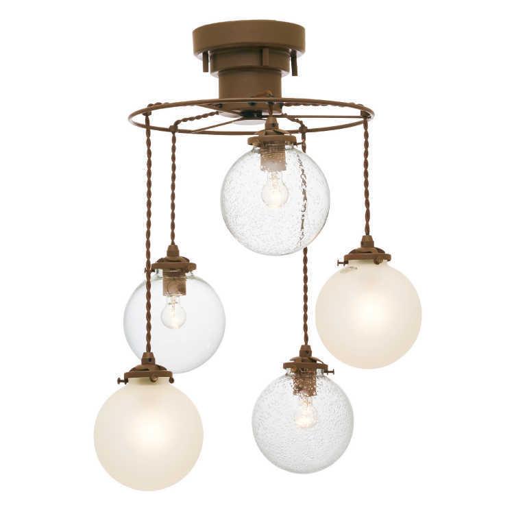 【新品未使用】LEDライト付・多色シャンデリア・5灯 シャンデリア5灯 電球付き / シンプル LED電球対応