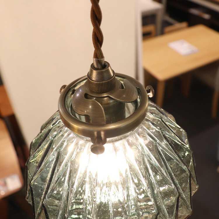 ペンダントライト おしゃれ ガラス製 ブルー アンバー クリア 1灯 LED