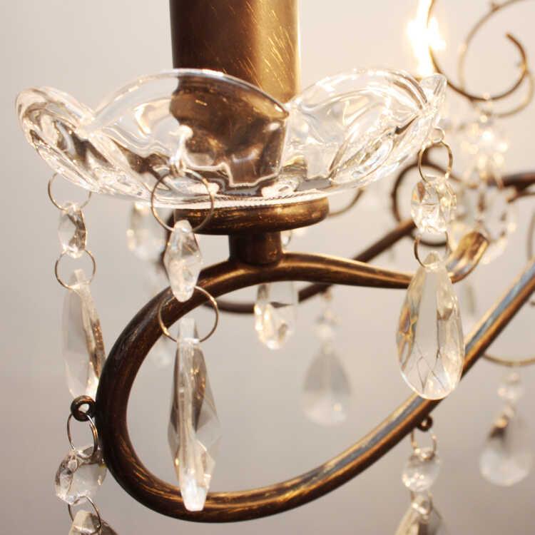 シャンデリア 8灯 直径65cm 6畳 8畳 ブラックアンティーク シック 高級