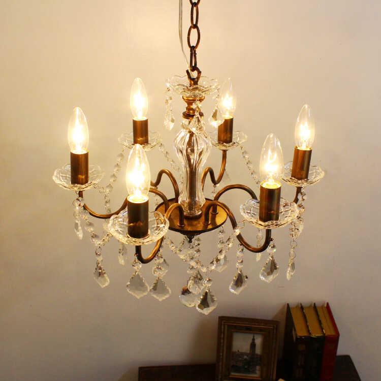 シャンデリア アンティーク 6畳 8畳 シャビーシック おしゃれ リビング
