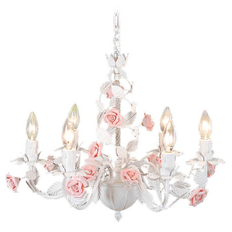 KOIZUMI ブロンズ 6灯 シャンデリア フラワー型 中古品 本体のみ ルナリア・紫陽花 / 小型ドライフラワーシャンデリア / 品番