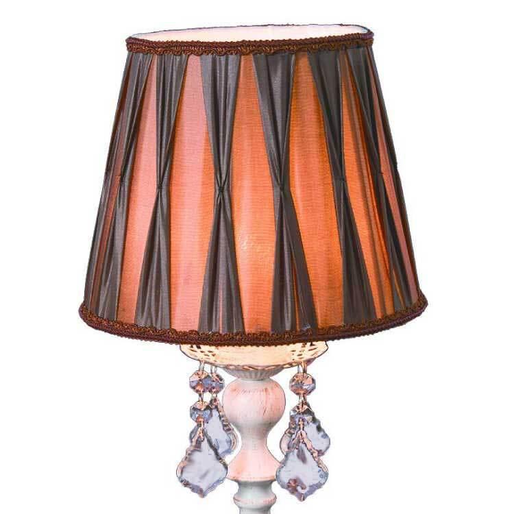 テーブルランプ 可愛い フレンチ アンティーク ガーリー 姫系 卓上照明 玄関 寝室 ホワイト ブラウン エレガント 1灯 布製 LED対応 電球付 かわいい おしゃれ |  | 02
