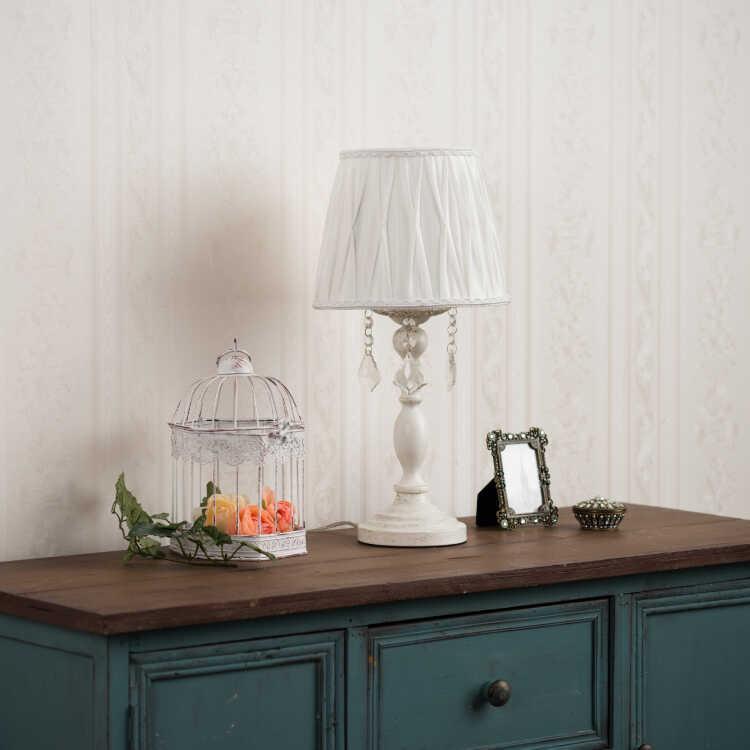 テーブルランプ 可愛い フレンチ アンティーク ガーリー 姫系 卓上照明 玄関 寝室 ホワイト ブラウン エレガント 1灯 布製 LED対応 電球付 かわいい おしゃれ |  | 06