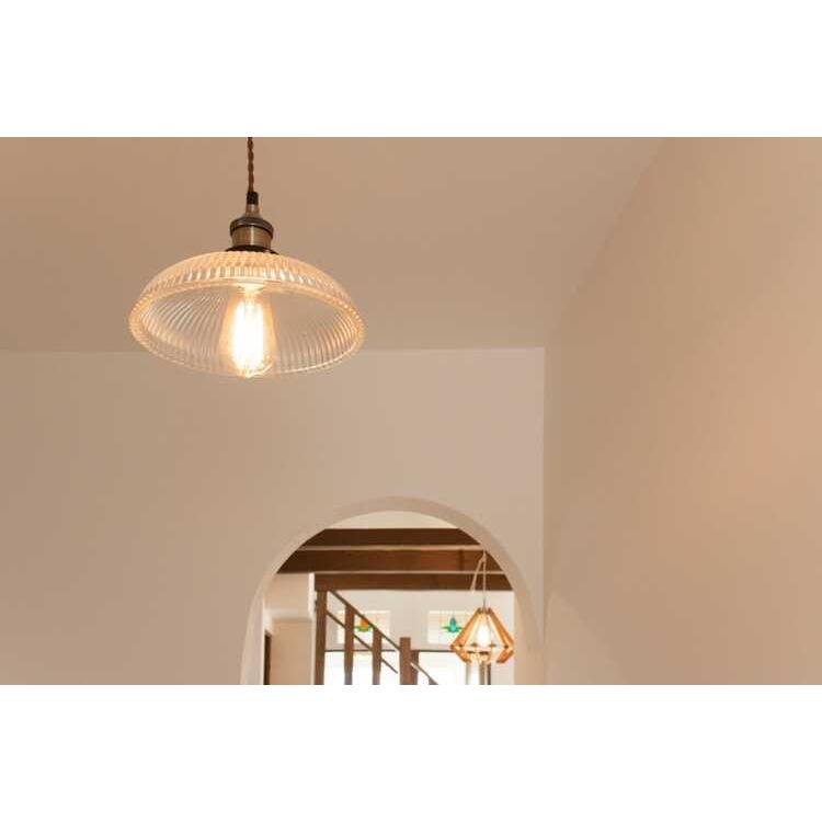 ペンダントライト 傘型 ガラス レトロ お洒落 ナチュラル アンティーク