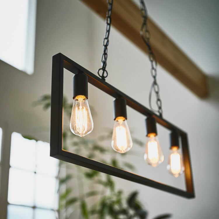 ペンダントライト おしゃれ 長方形 スチール フレーム 北欧 ナチュラル