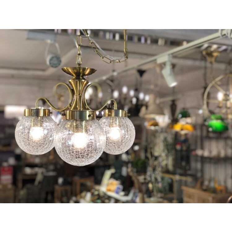 ペンダントライト 上品 アンティーク クラック 洋風 球体 おしゃれ ゴールド ヒビ クラシカル ダイニング 玄関 天井照明 3灯 LED電球対応 |  | 06