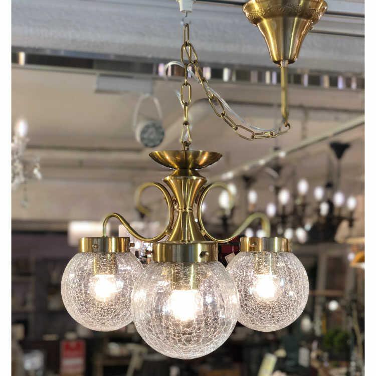 ペンダントライト 上品 アンティーク クラック 洋風 球体 おしゃれ ゴールド ヒビ クラシカル ダイニング 玄関 天井照明 3灯 LED電球対応 |  | 07