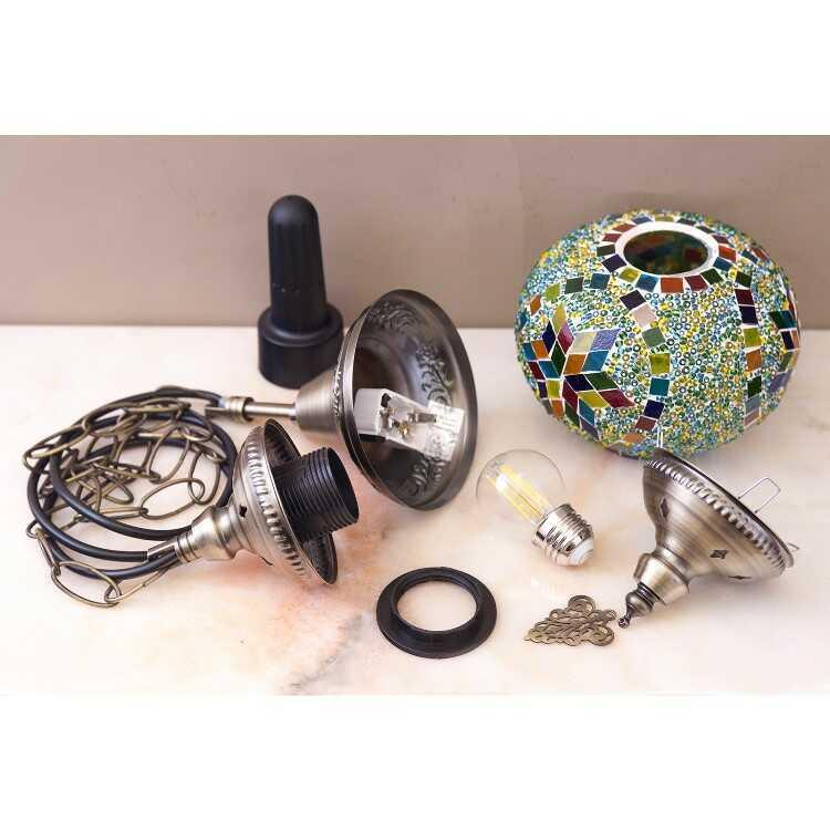 ペンダントライト　コンセント式　照明器具　エスニック調　洋風　モザイクランプ 51al1K5qarL._UF894,1000_QL80_.jpg