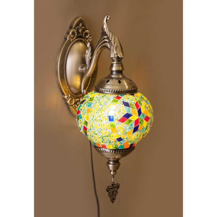 引掛けシーリング用 トルコ風モザイクガラスシーリングライト ランプ トルコランプ おしゃれ 吊り下げ型 アンティーク レトロ