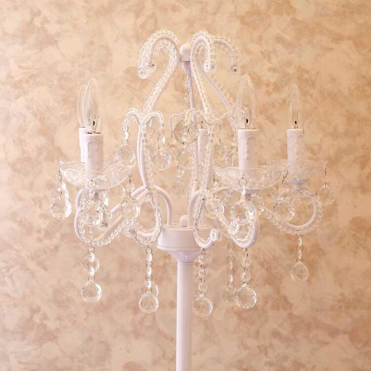 フロアライト シャンデリア エレガント 上品 5灯 間接照明 寝室 姫系