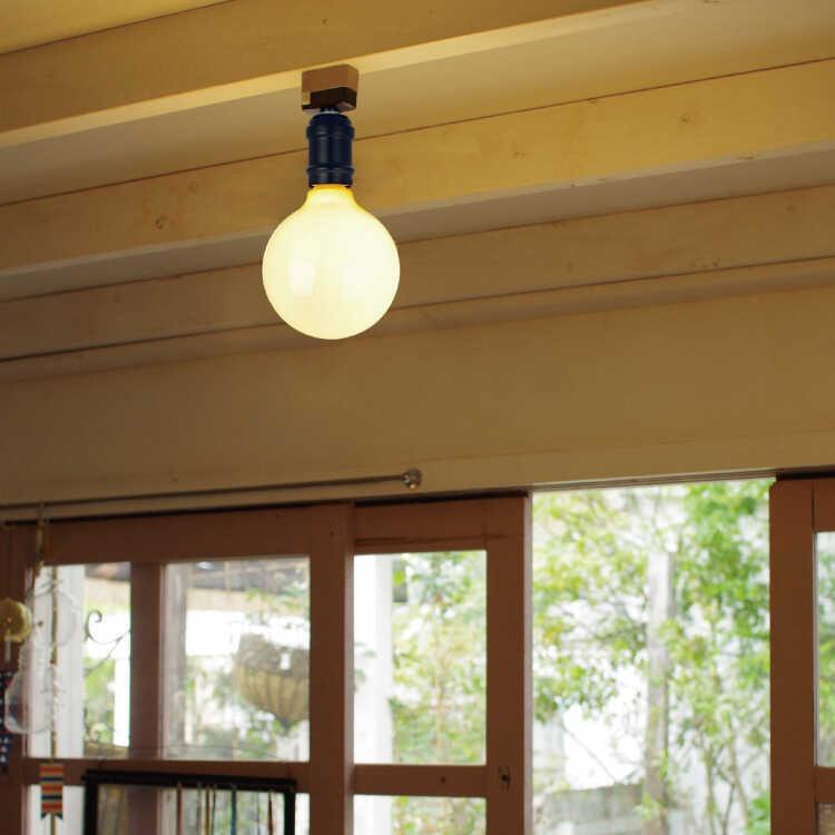 シーリングライト　黒ブラック　LED電球付き　裸電球　コンパクト　シンプル　1灯　E26　3畳　トイレ用　玄関用　脱衣所用　台所用　ソケット　明るい |  | 04